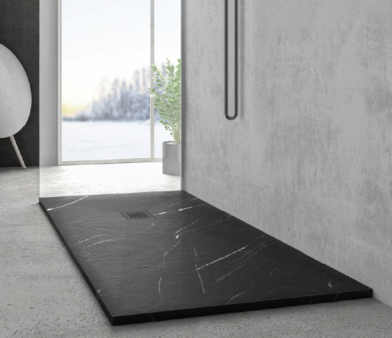Душевой поддон из искусственного камня CARRARA BLACK "WARME DESIGN"